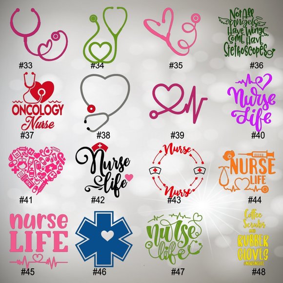 NURSING VINYL DECAL - 5-6" decal - Picture 3 of 10
